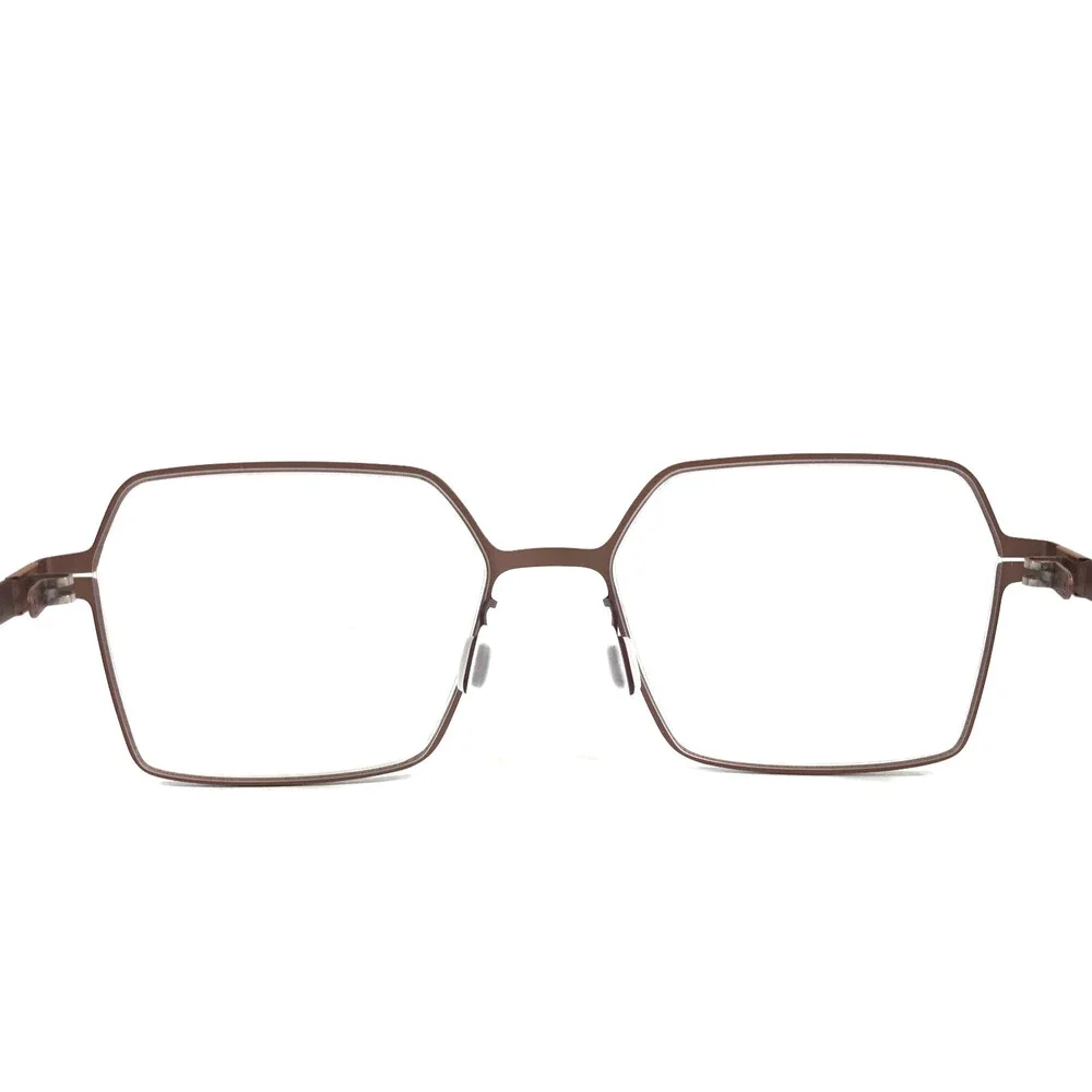 lool Eyewear Eyeglasses Frames HEXIA BXPK Matte Brown Pink Hexagonal 53-16-137